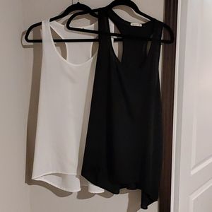 Soprano XL sheer back and white tops